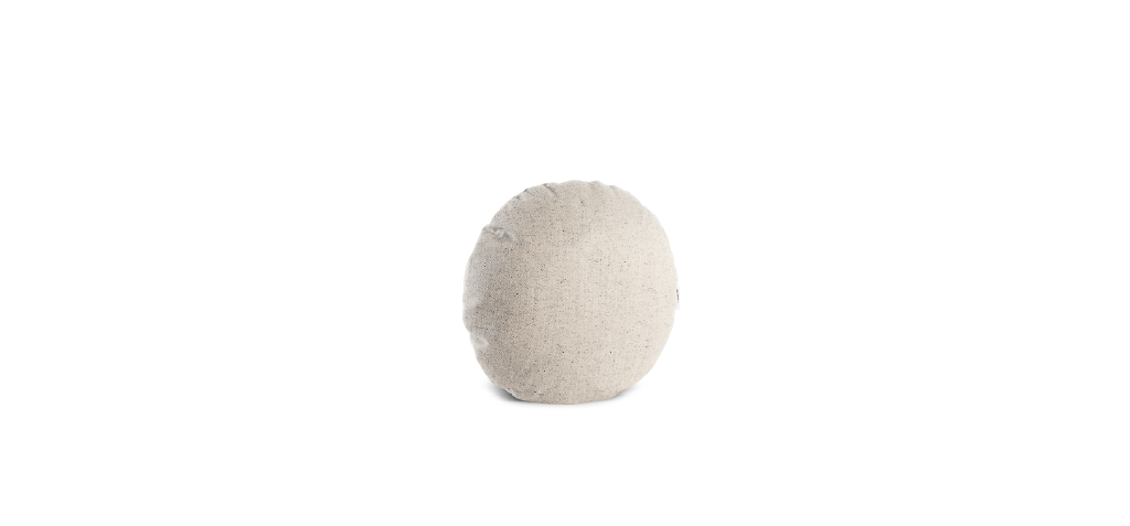 "Cushion CU81 by Nicoline circular feather-filled cushion with removable cover"