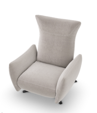 Contemporary armchair with a unique, ergonomic padded backrest and sleek metal legs, POLSE by Calligaris.