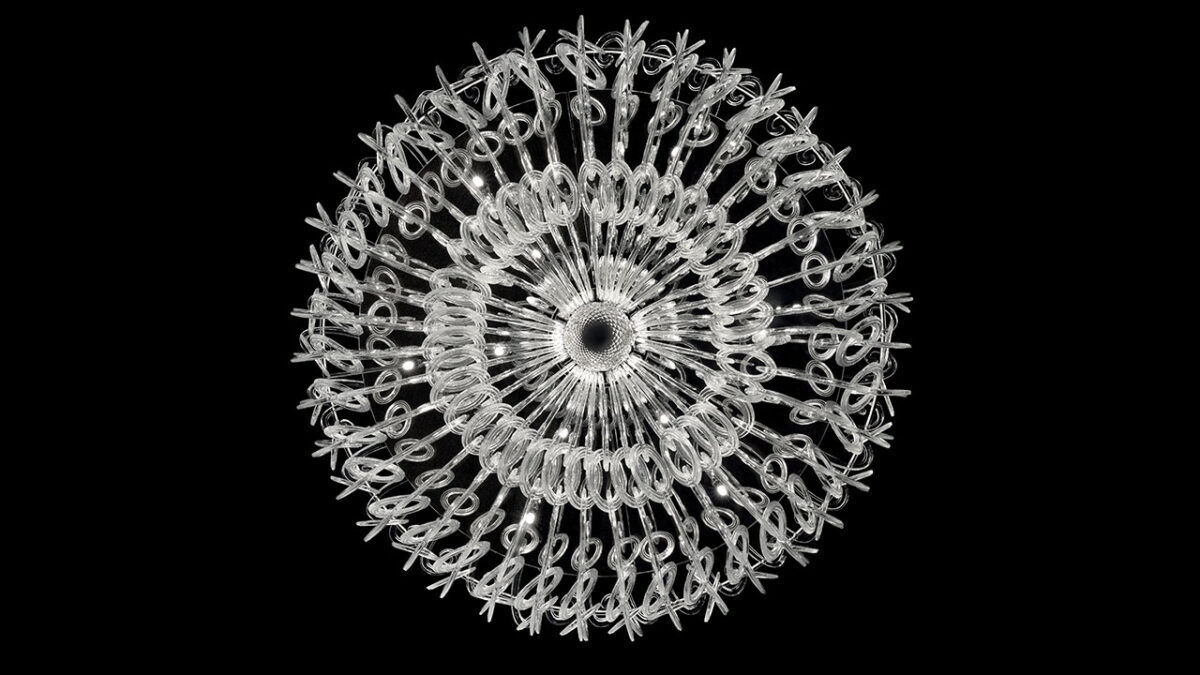 Casanova Chandelier Reflex premium Italian chandelier with shiny metal frame suited for modern Troy Michigan interiors