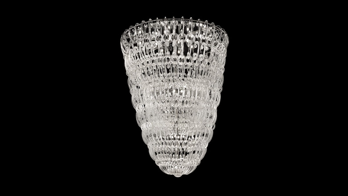 Casanova Chandelier Reflex premium Italian chandelier with shiny metal frame suited for modern Troy Michigan interiors
