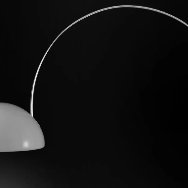 “Coupé by Oluce modern Italian table lamp – adjustable lacquered aluminum shade with chrome stem and minimalist base”