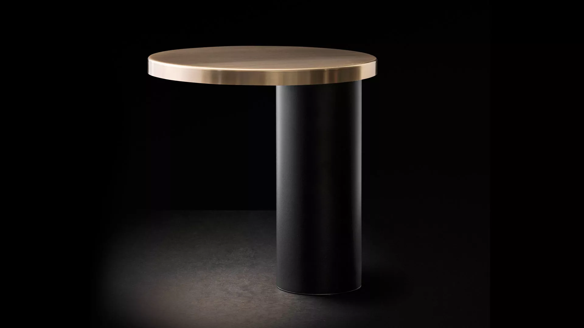 “Cylinda by Oluce modern Italian table lamp – sleek cylindrical metal lamp with minimalist design and polished finish”