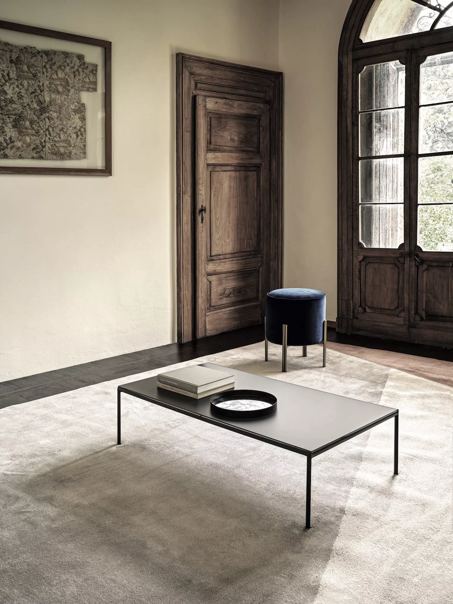 “Diagonal by Bontempi contemporary Italian dining table in Royal Oak, Michigan showroom”