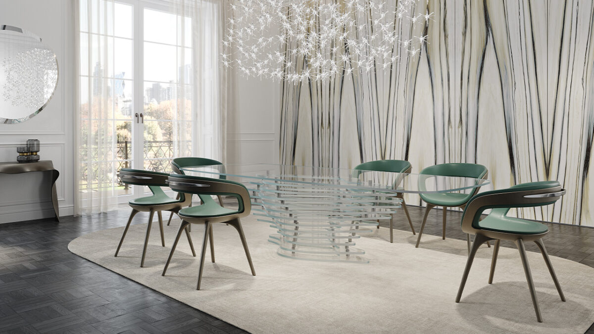 Dune 72 by Reflex showcased in Royal Oak Michigan showroom, modern Italian luxury mirror design.