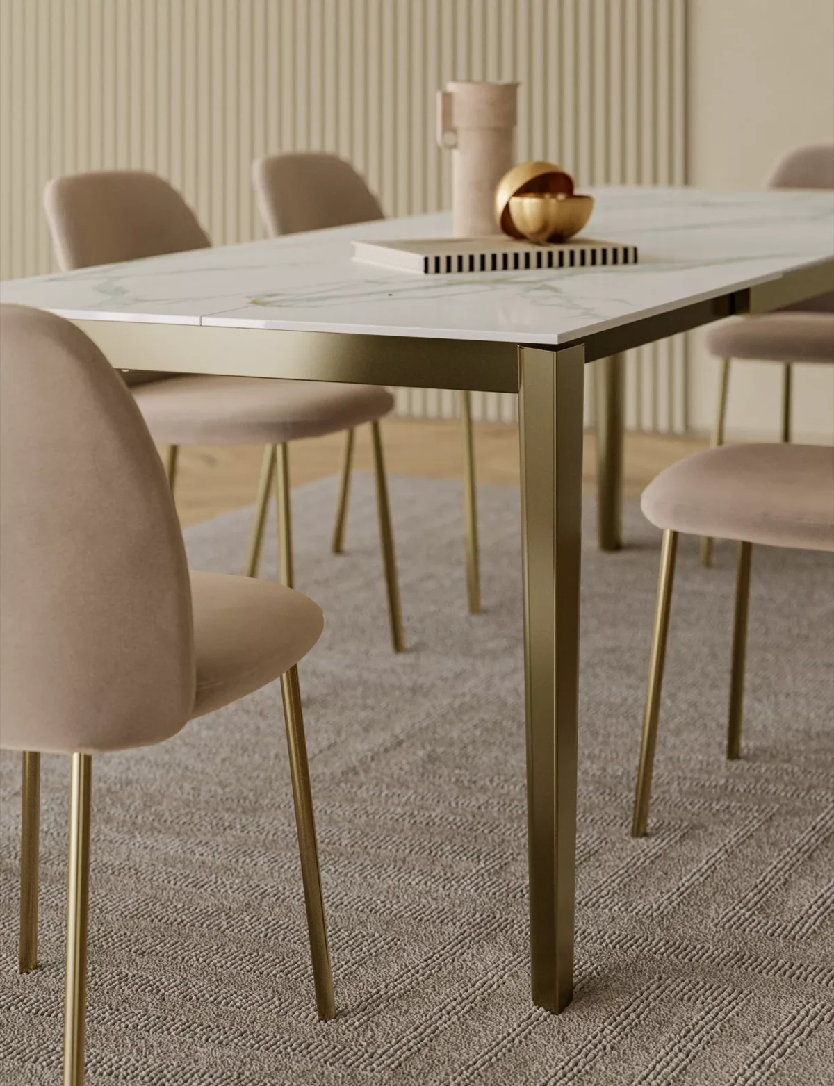 Sleek Etro dining table by Bontempi featuring a minimalist design with clean edges.
