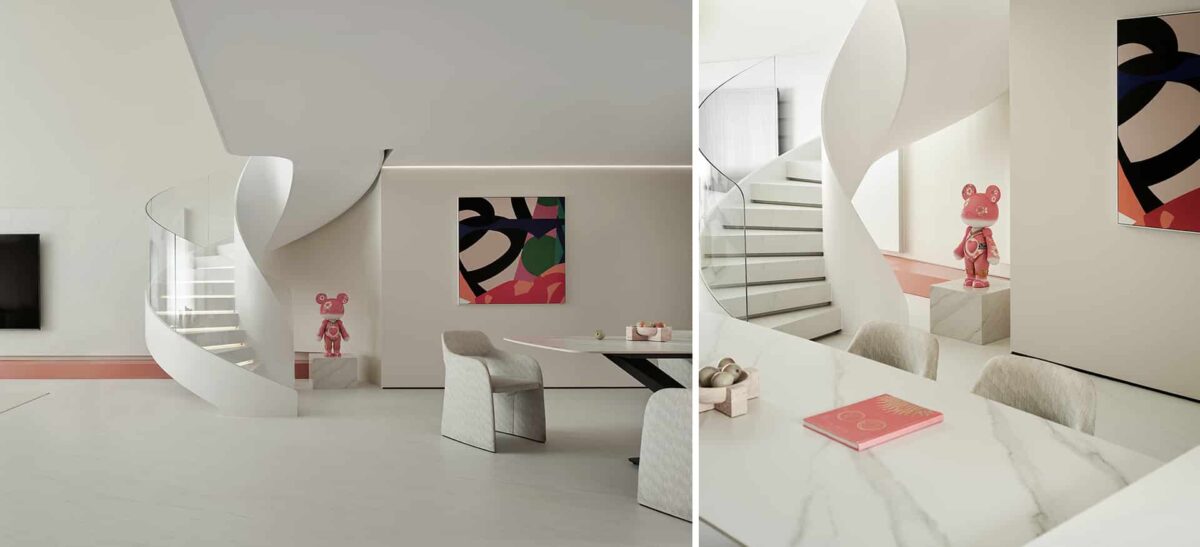 Upholstered lounge chair with cut-out arm details