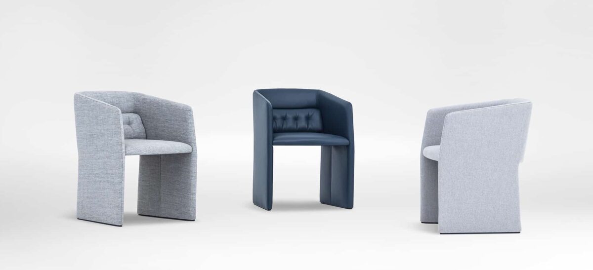 Echo Chair upholstered with lumbar cushion