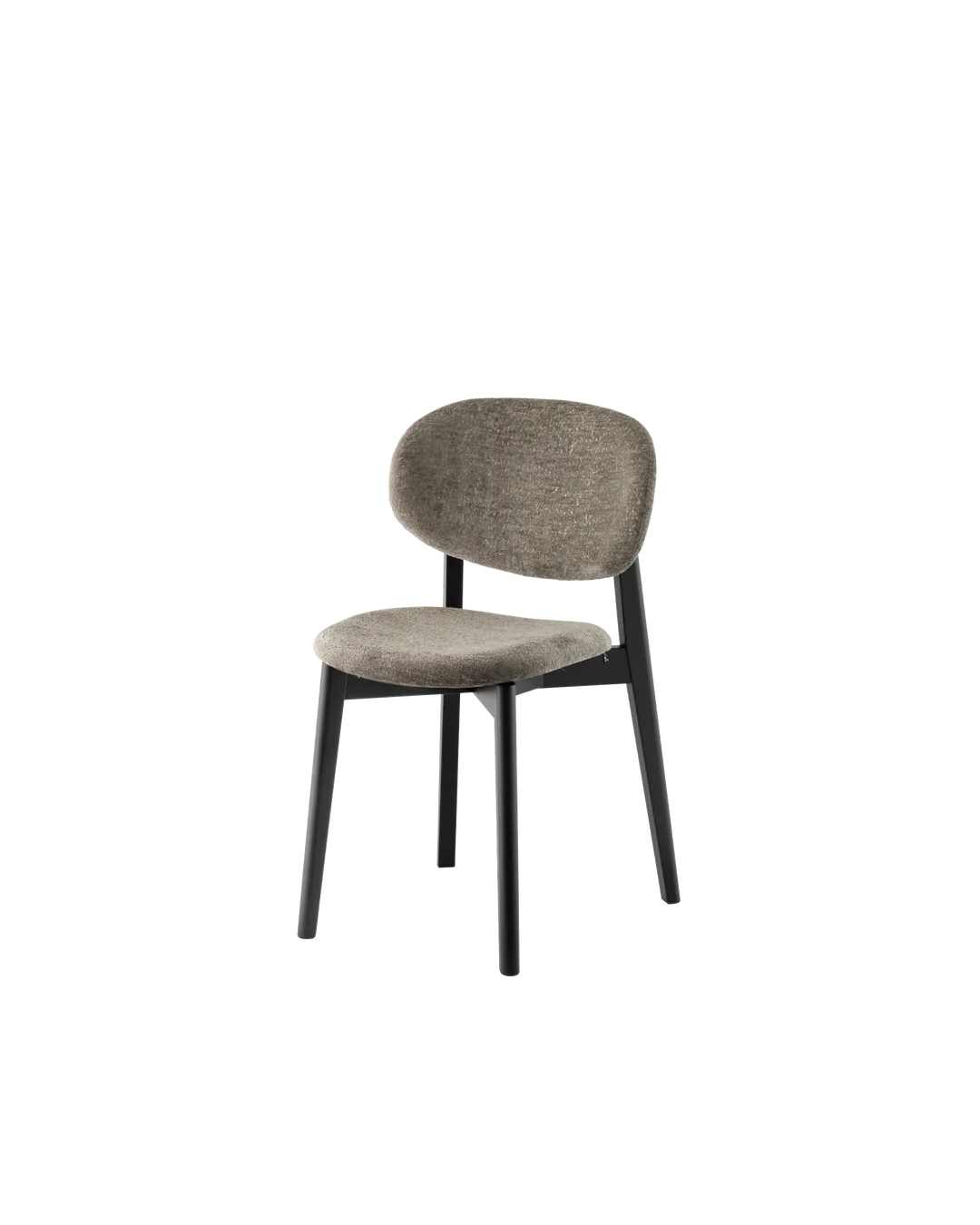 “Eide Soft chair by Connubia – modern Italian upholstered dining chair with curved backrest and sleek design”