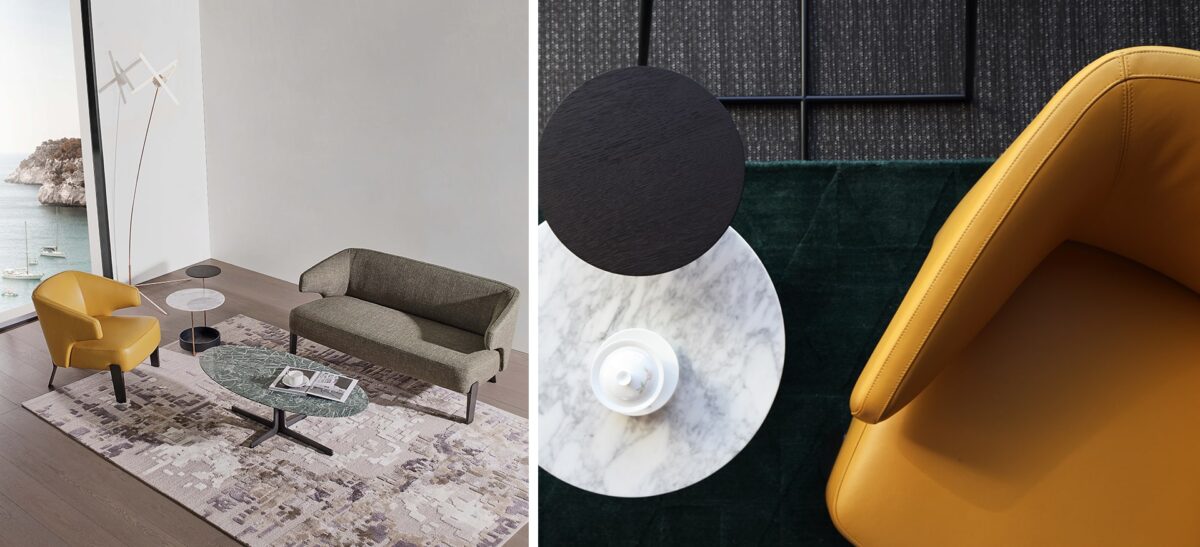 Embrace Chair with soft upholstered curves