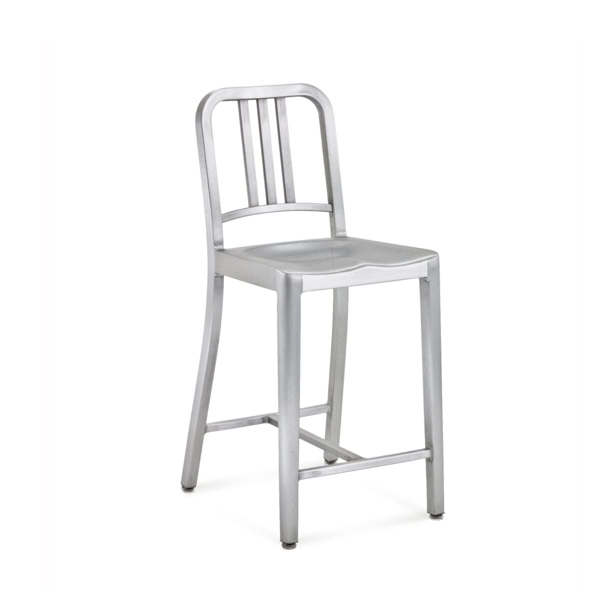 Emeco 1006 Navy Stool in sleek navy finish, modern Italian design