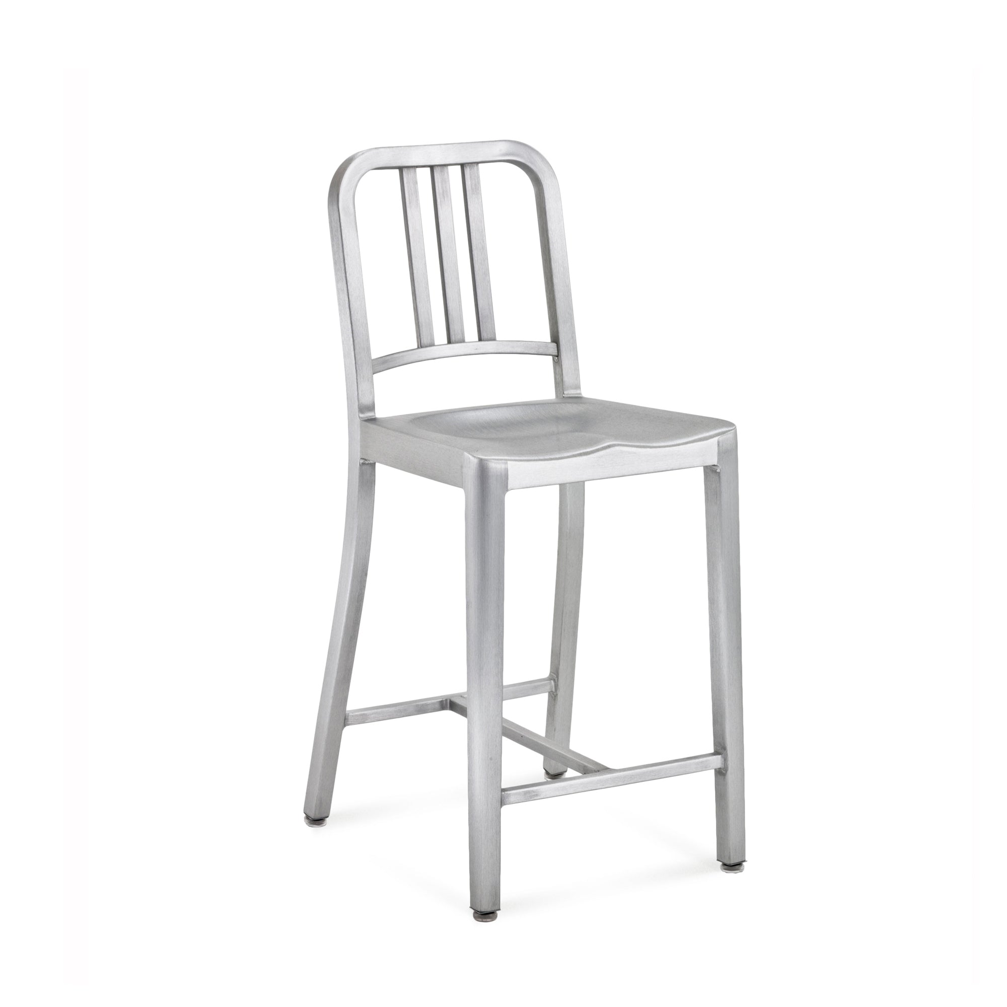 Emeco 1006 Navy Stool in sleek navy finish, modern Italian design