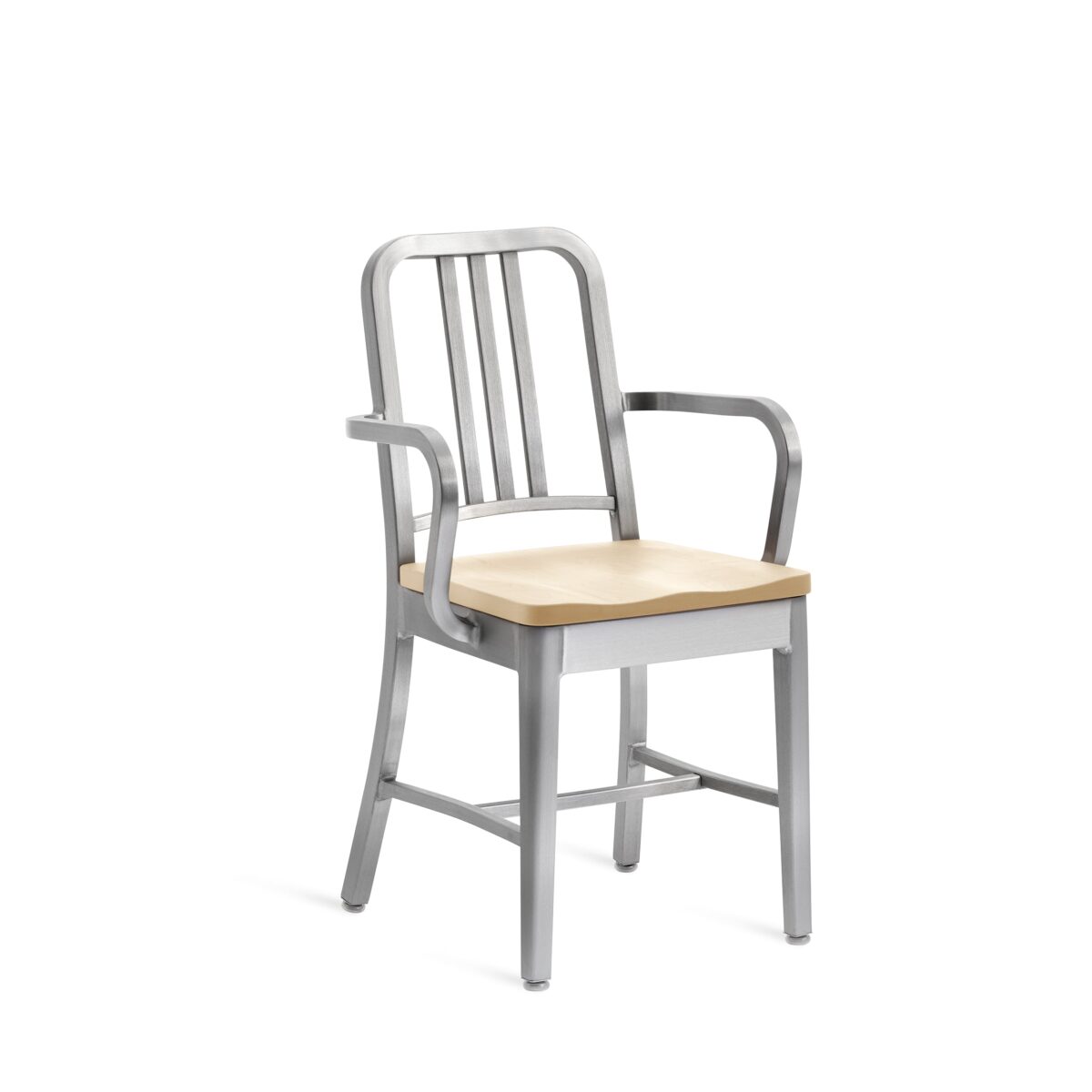 Modern Italian navy armchair with industrial design