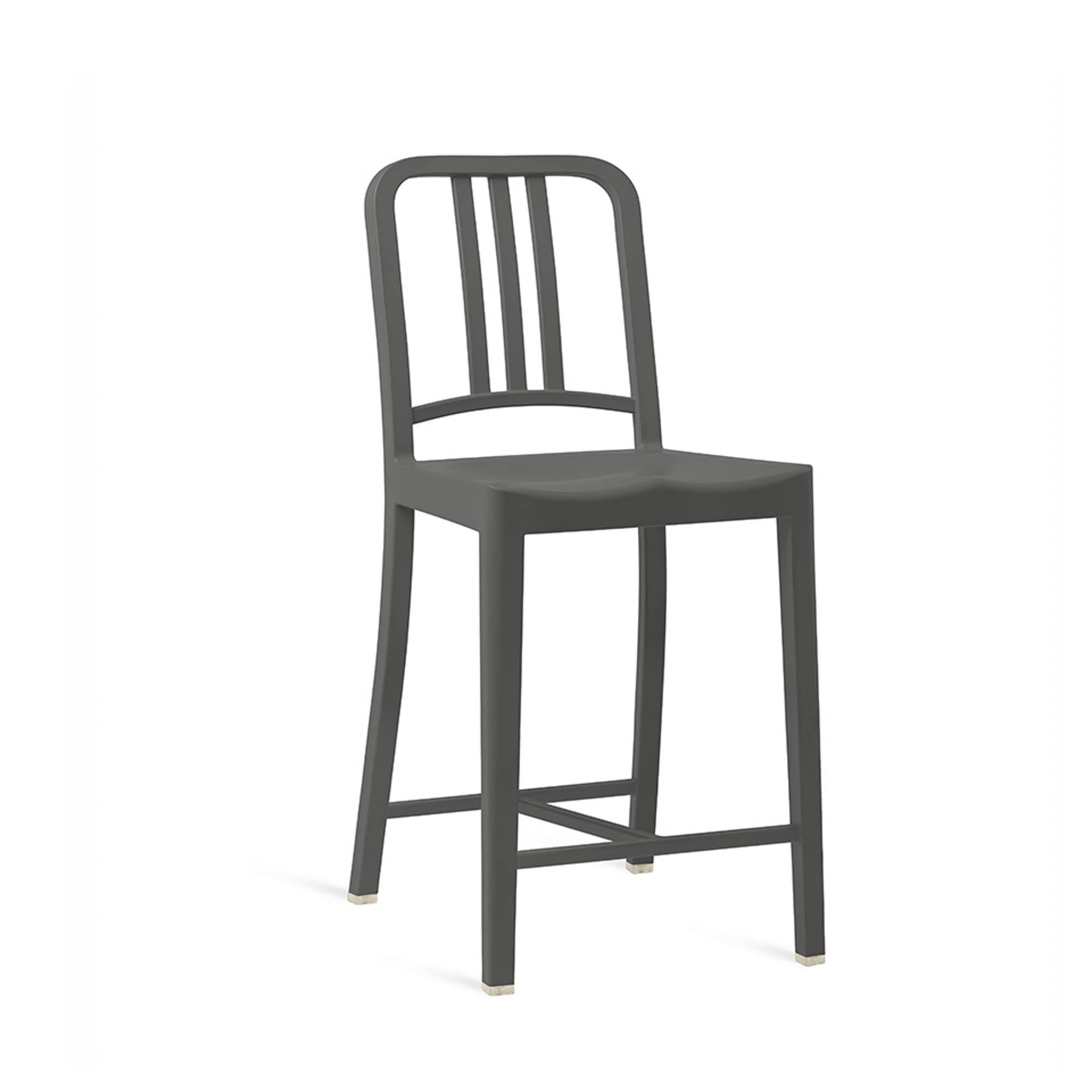 “High-performance 111 Navy Stool by Emeco, redefining classic design with green innovation.”