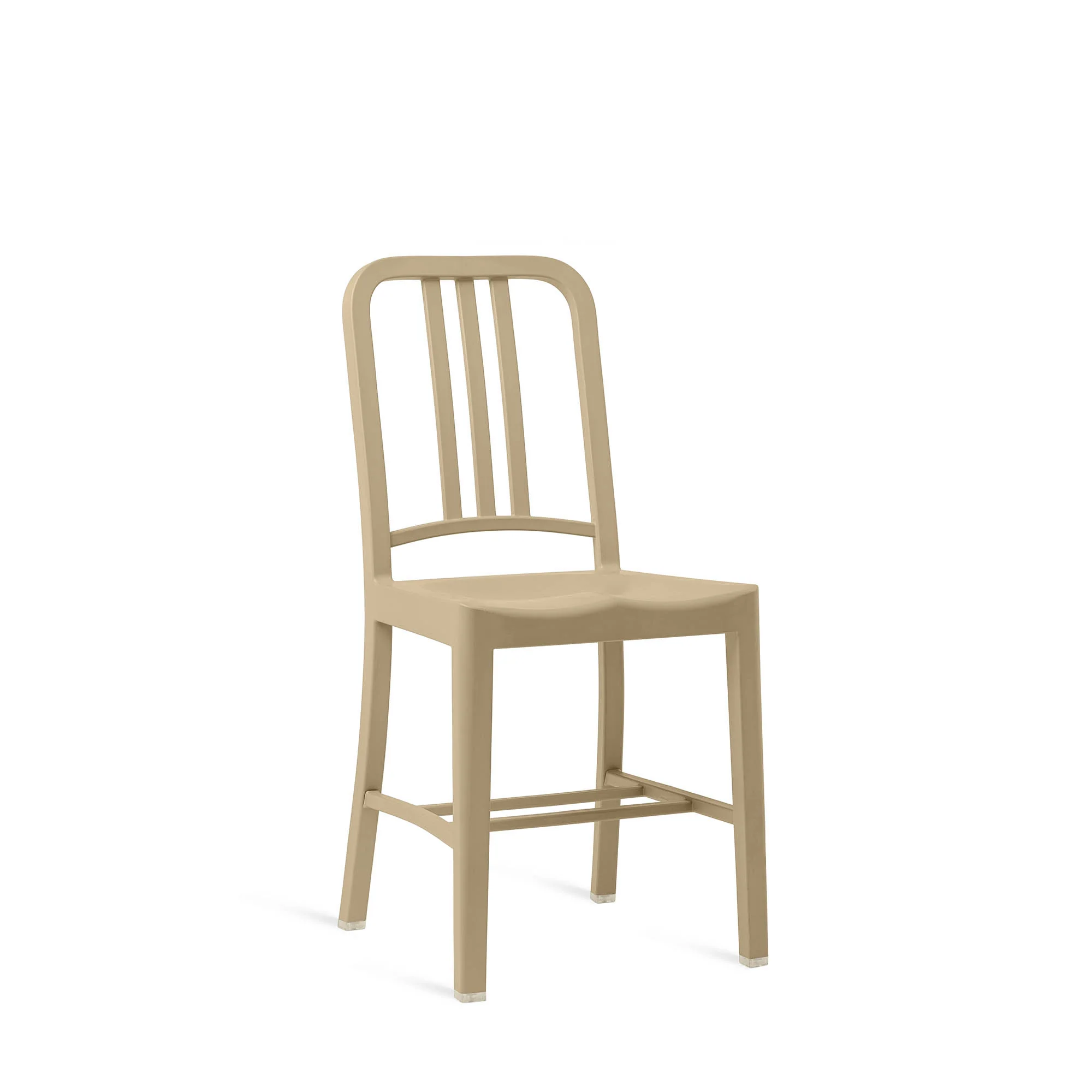 Modern side chair with clean lines and aluminum frame by Jasper Morrison for Emeco.