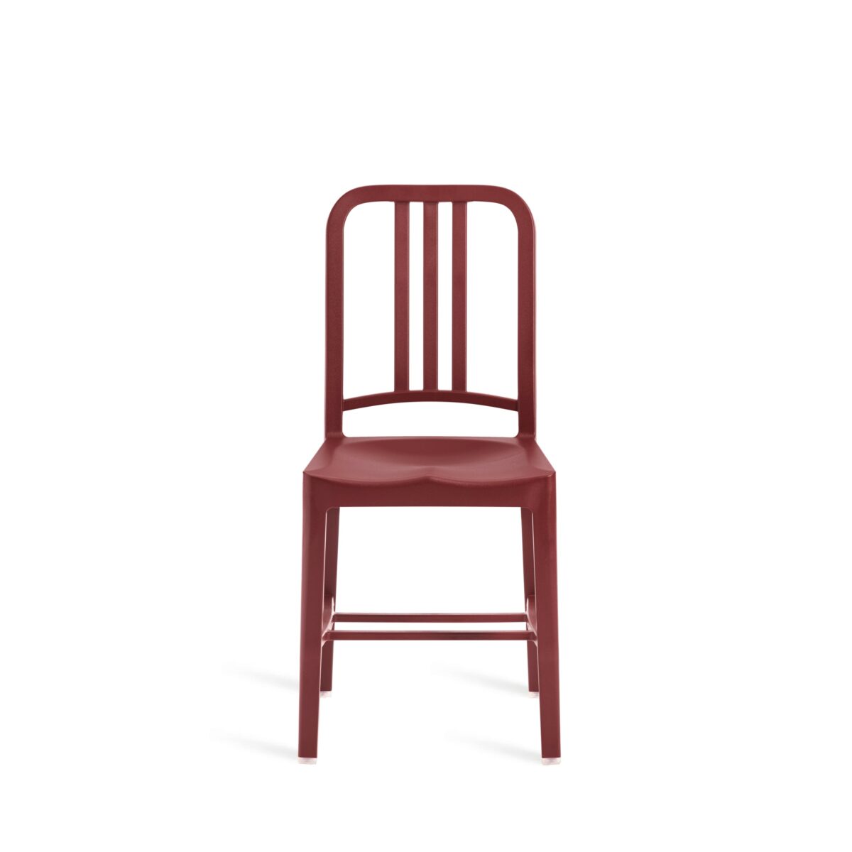 111 Navy Chair by Emeco made from recycled Coca-Cola bottles, designed for durability and style.