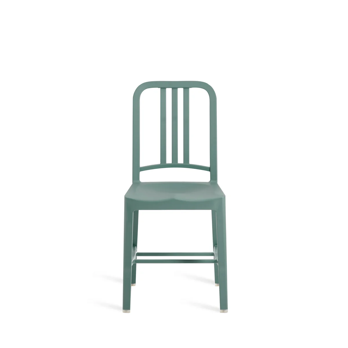 111 Navy Chair® by Emeco, an eco-friendly design made from 111 recycled plastic bottles, combining modern style with sustainable materials for contemporary spaces.