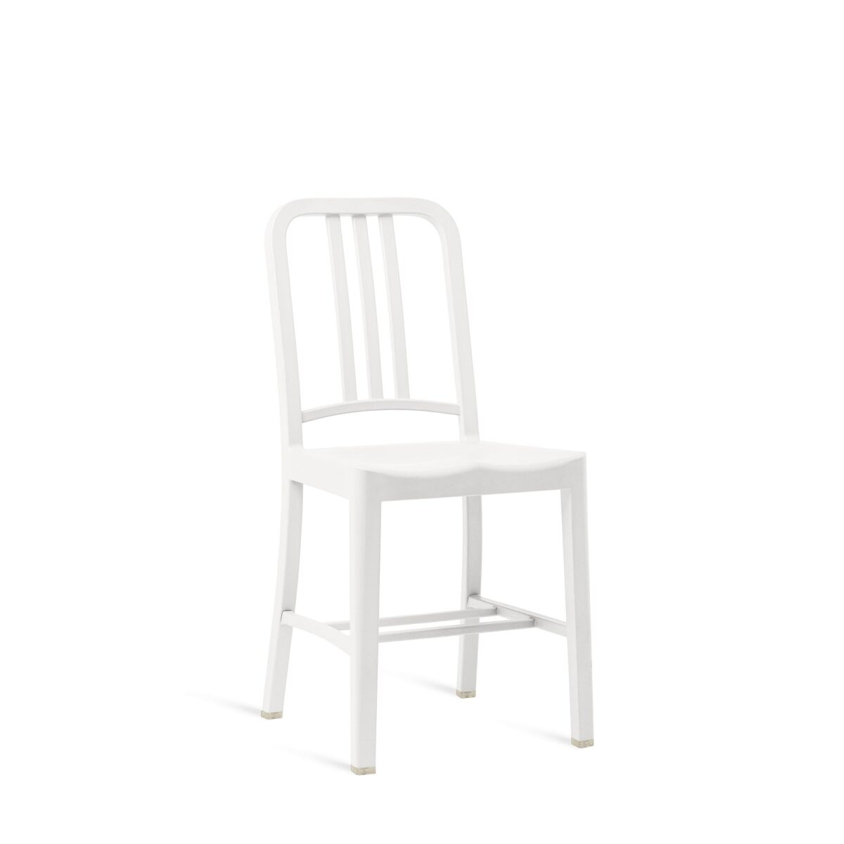 Recycled PET plastic 111 Navy chair by Emeco, perfect for contemporary interiors, offering both comfort and style.