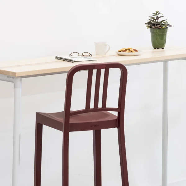 111 Navy stool by Emeco – compact, modern design for luxury spaces in Royal Oak.