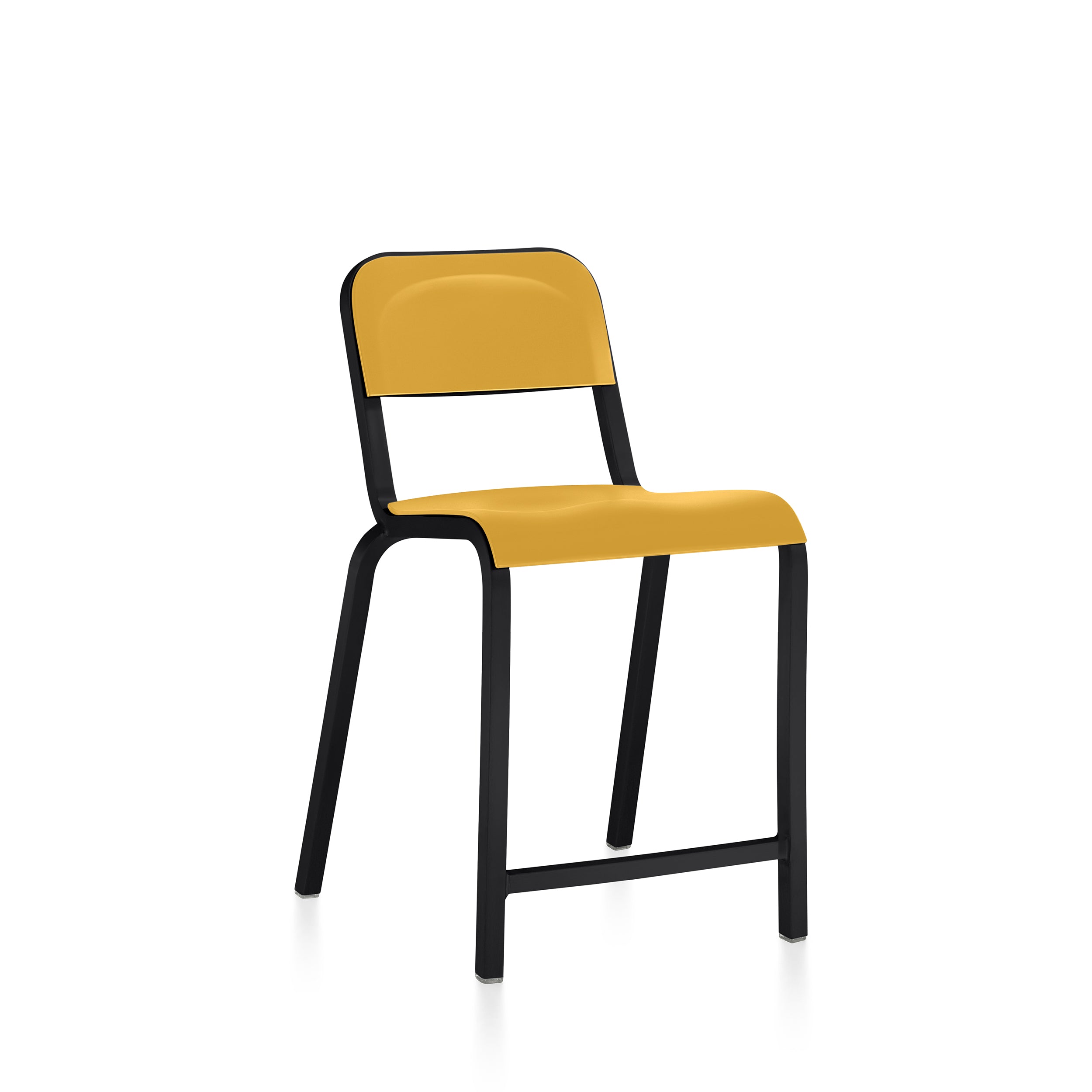 “1951 bar-height stool by Emeco, blending heritage and contemporary design.”