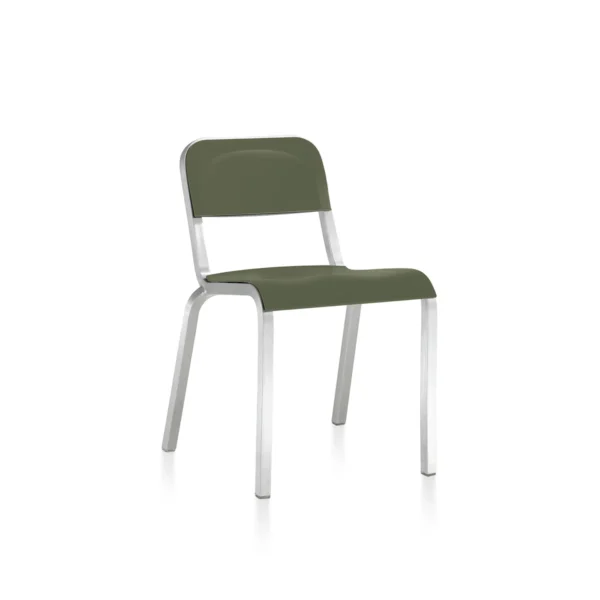 1951 Stacking Chair by Emeco, a durable and stylish design with a modern aesthetic, perfect for both residential and commercial spaces with a sleek, stackable form.