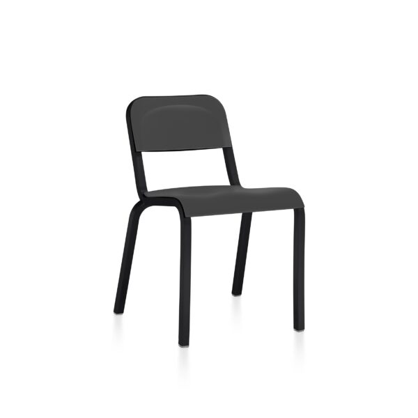 Modern stacking chair with ergonomic design and lightweight frame by BMW for Emeco.