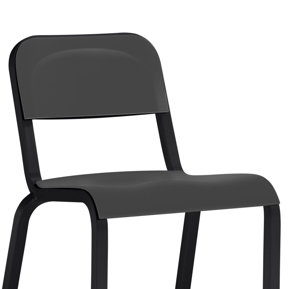 1951 stacking chair with aluminum frame and clean lines by BMW for Emeco.