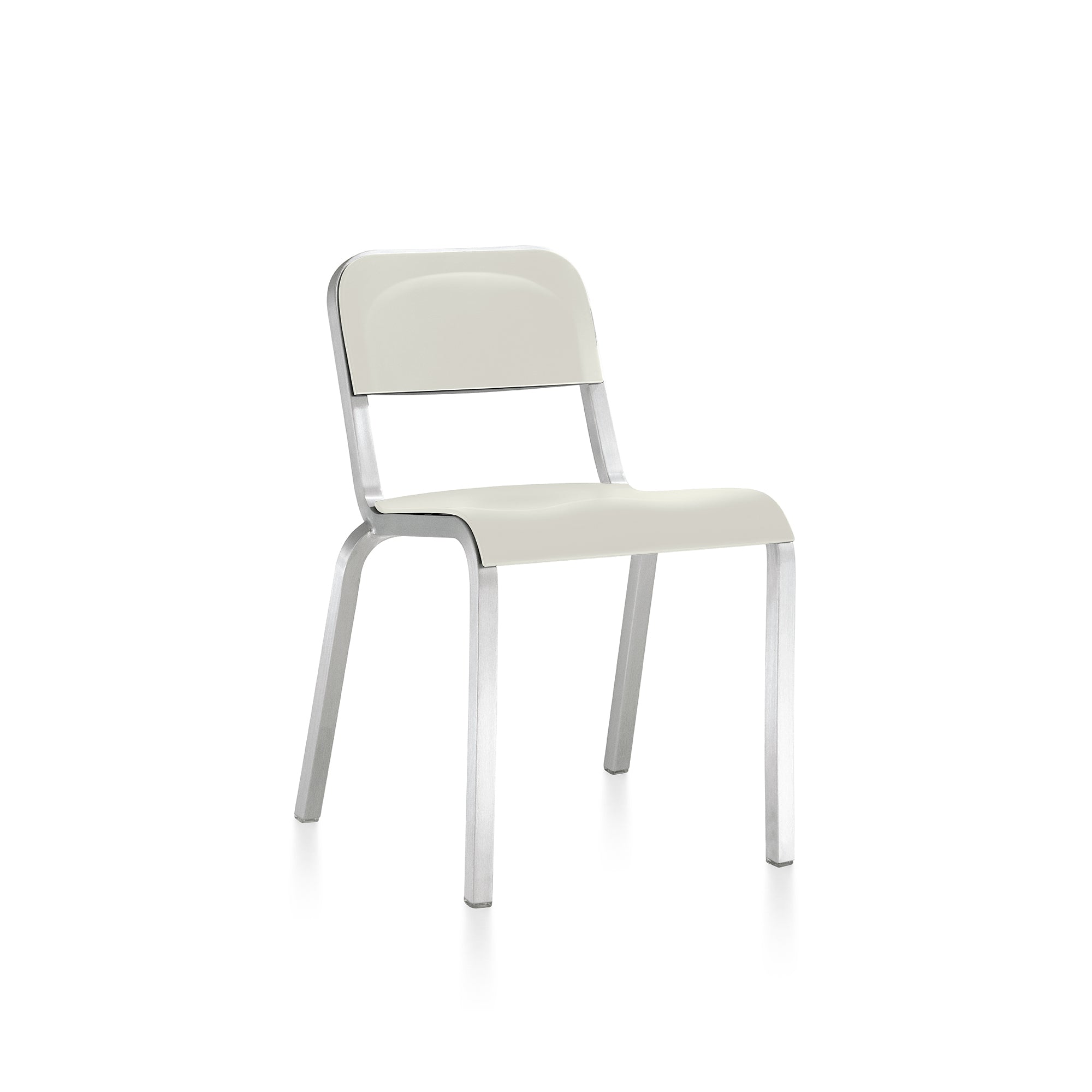 1951 Stacking Chair by Emeco – Contemporary design with a sturdy aluminum frame and stackable feature.