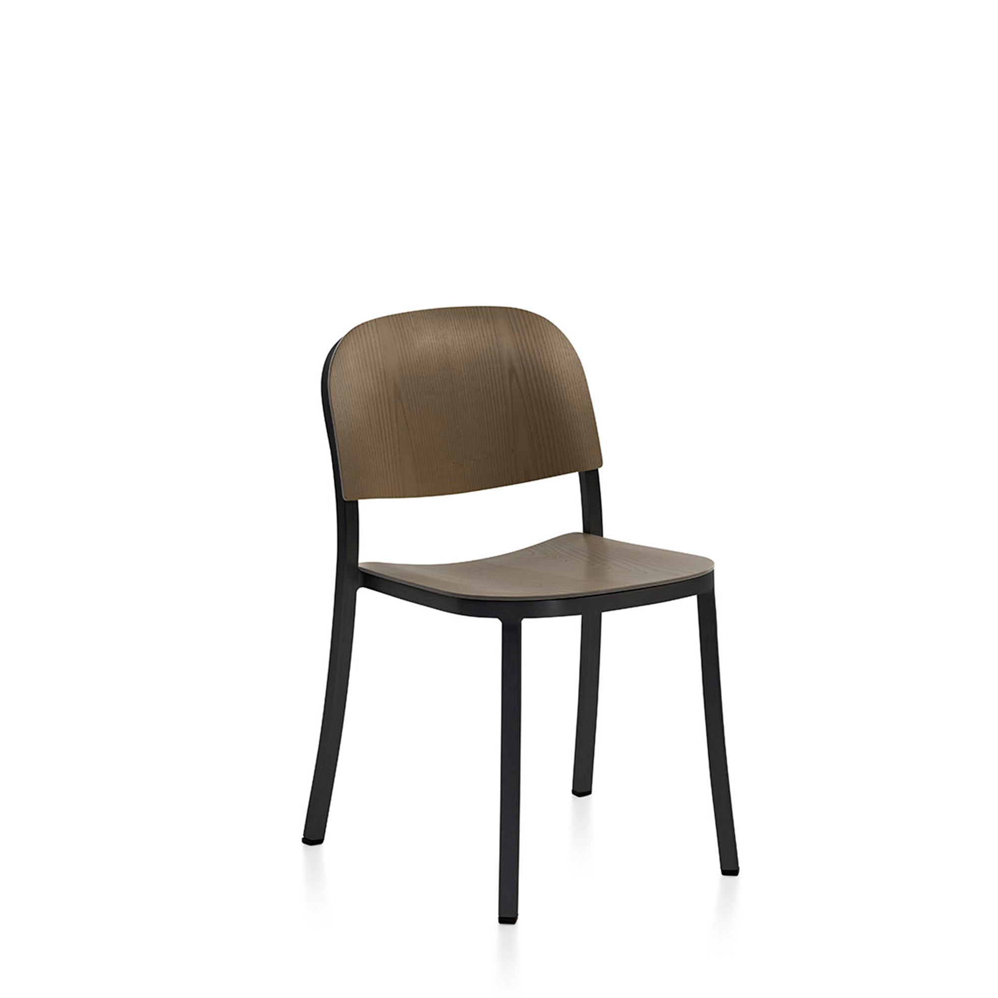 1 Inch side chair with wood seat by Jasper Morrison for Emeco.