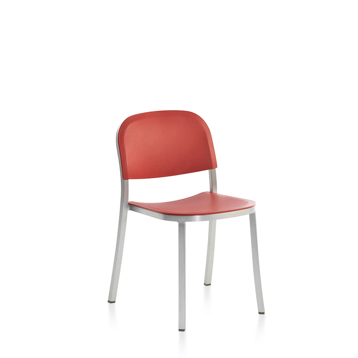 1 Inch Side Chair, Recycled Plastic Seat by Emeco, a sustainable design with modern aesthetics, perfect for eco-conscious spaces and contemporary interiors.
