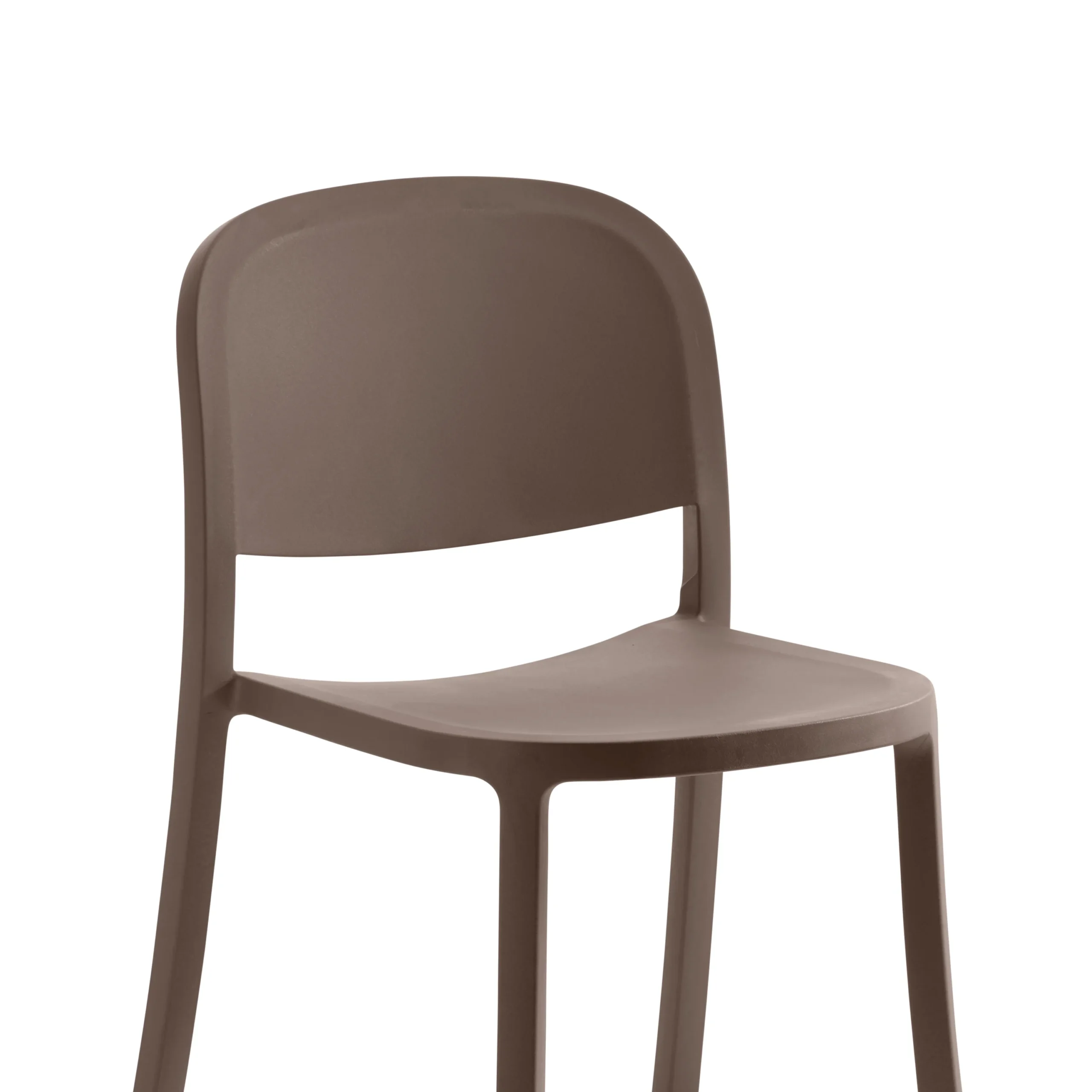 "1 Inch Reclaimed Stacking Chair by Emeco, an eco-friendly and modern design with sleek lines, perfect for sustainable living and contemporary dining or office spaces."