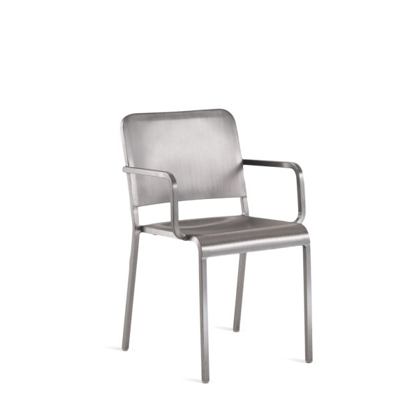 “Elegant 20-06 Armchair by Emeco offering contemporary design with a focus on comfort and durability.”