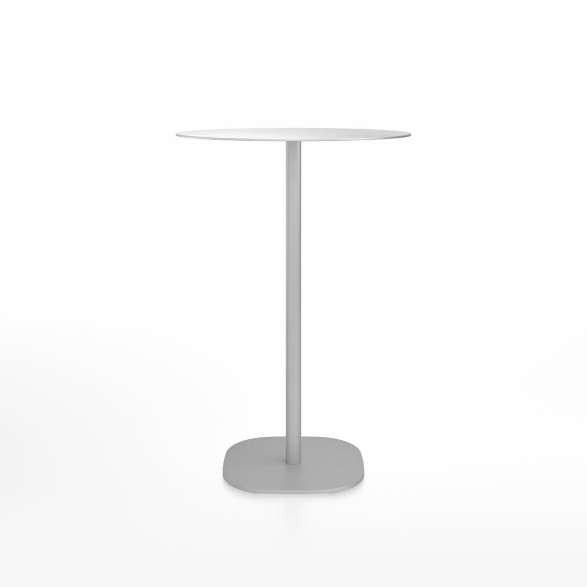 “Emeco 2 Inch Flat Base Bar Table with a circular top and clean, architectural lines.”