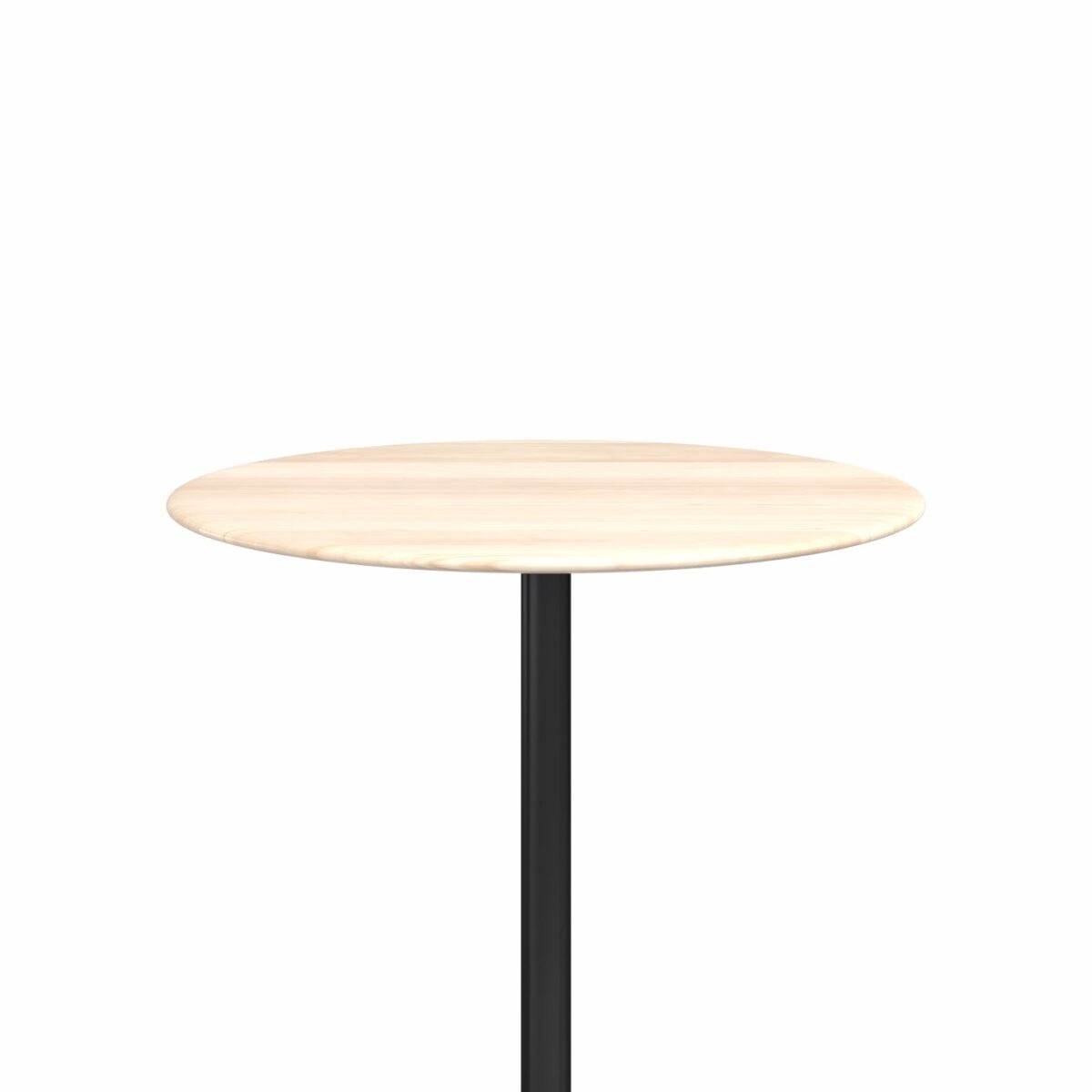 “Modern 2 Inch Round Bar Table with distinctive X base by Emeco.”