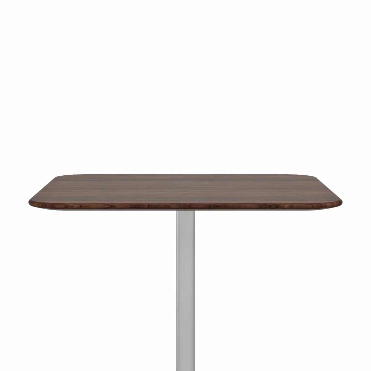 “Emeco 2 Inch Flat Base square bar table with aluminum top”