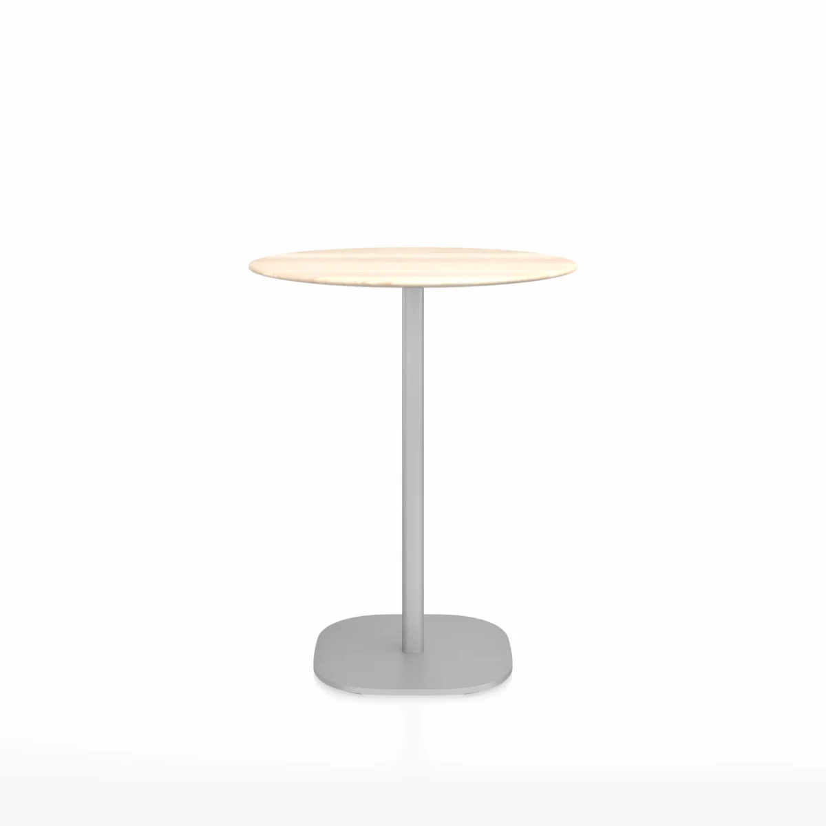 2 Inch Flat base counter table, round by Emeco – modern design for luxury spaces in Royal Oak.