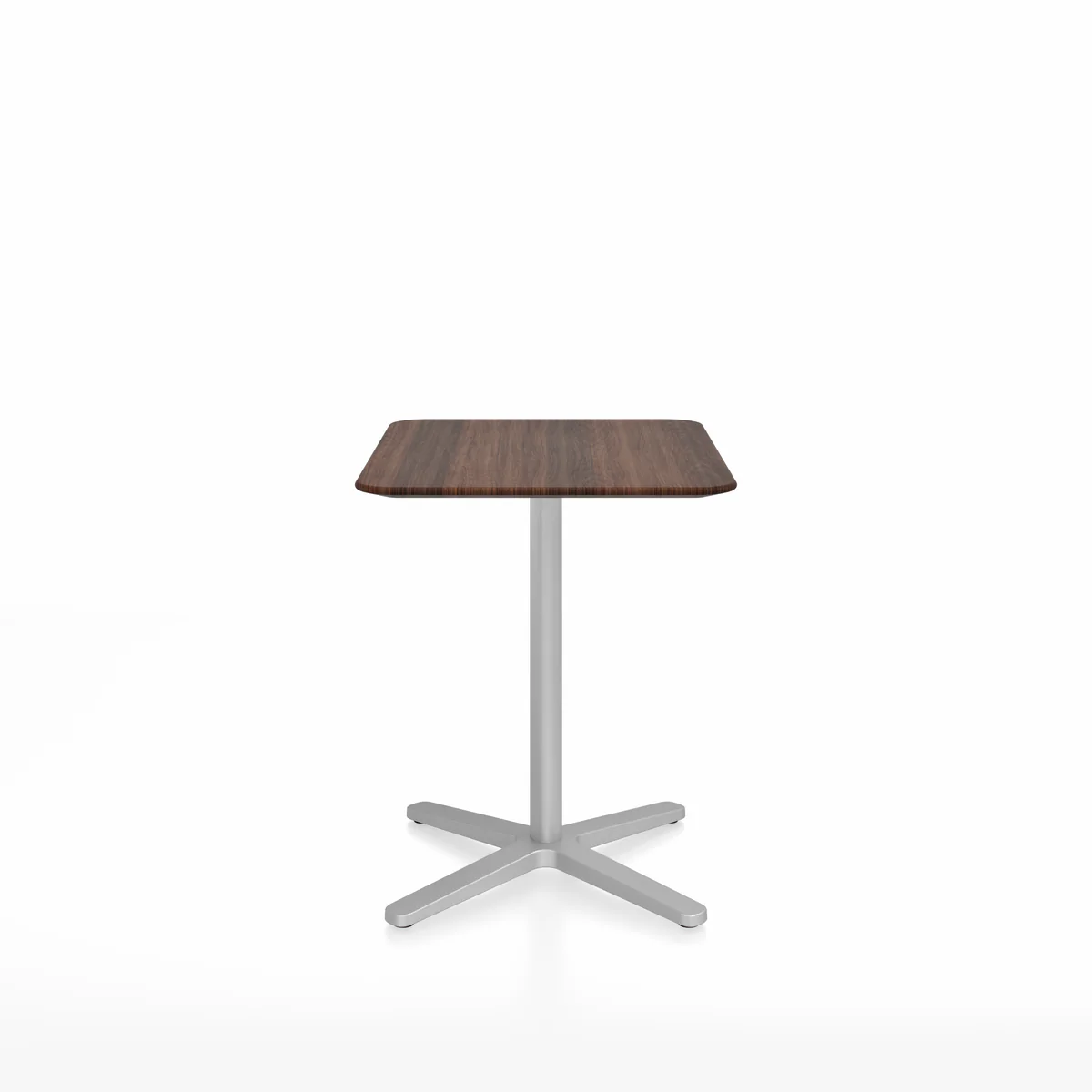 2 Inch X Base Café Table, Square by Emeco, a sturdy and modern design with an X-shaped base, perfect for contemporary cafés and stylish dining spaces.