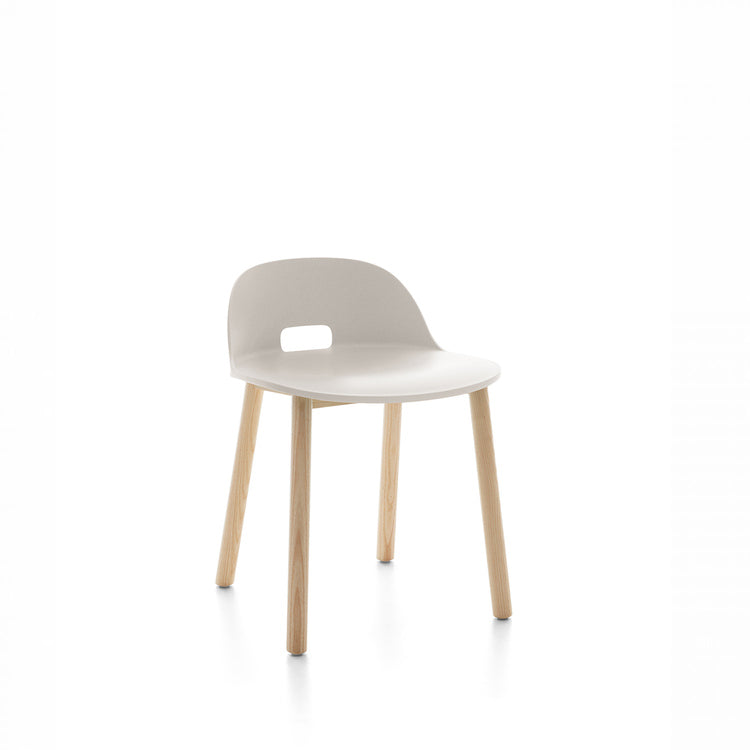 Low back chair by Jasper Morrison for Emeco, crafted with a sleek, minimalist design and wood-filled polypropylene seat.