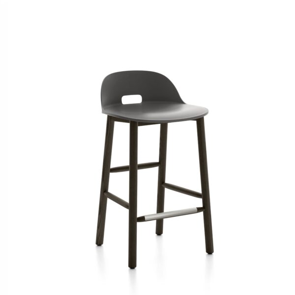 “Alfi low back bar stool by Emeco, perfect for modern interiors.”