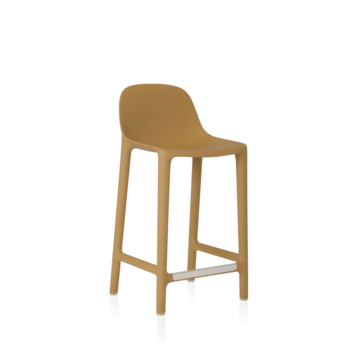 Broom Stool by Emeco, designed with modern lines and a durable frame for versatile use.
