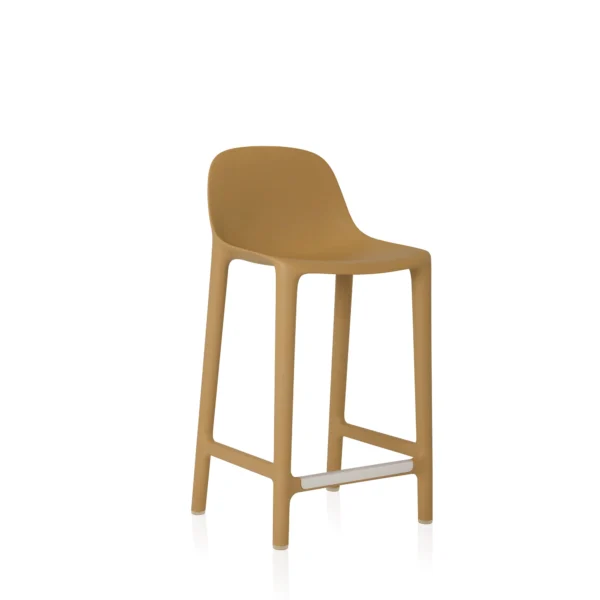 Broom Stool by Emeco, designed with modern lines and a durable frame for versatile use.