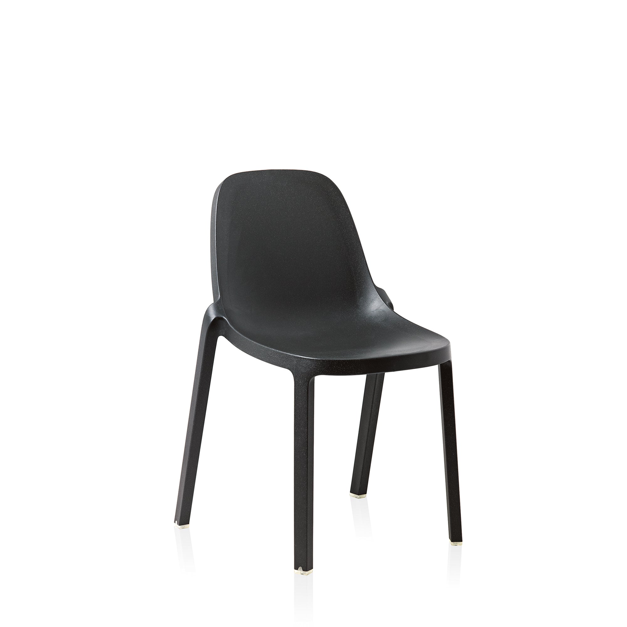 Broom Stacking Chair by Philippe Starck for Emeco with a modern, eco-friendly design, featuring a recycled polypropylene and wood fiber construction.