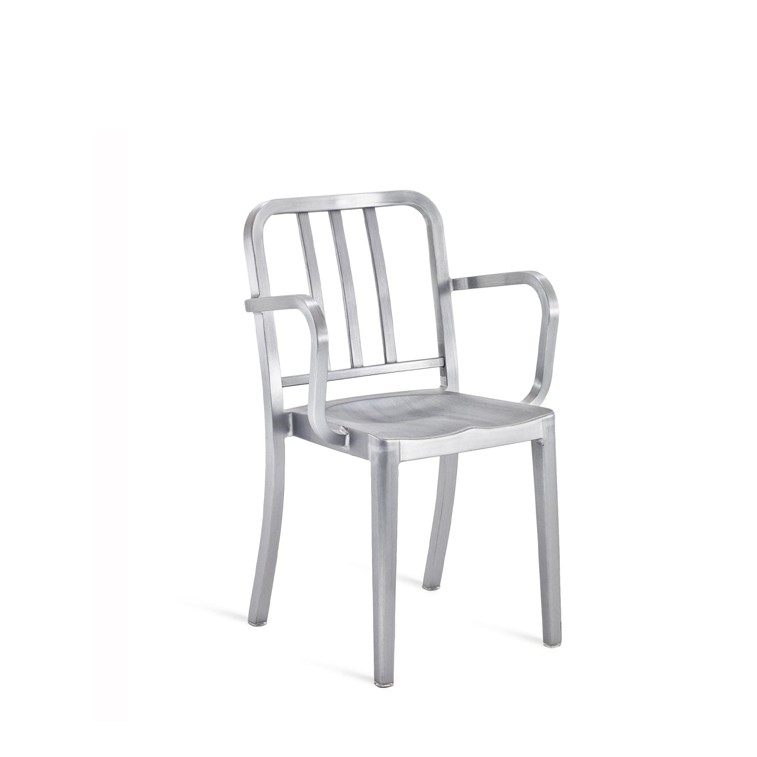 Heritage stacking armchair by Philippe Starck for Emeco in brushed aluminum