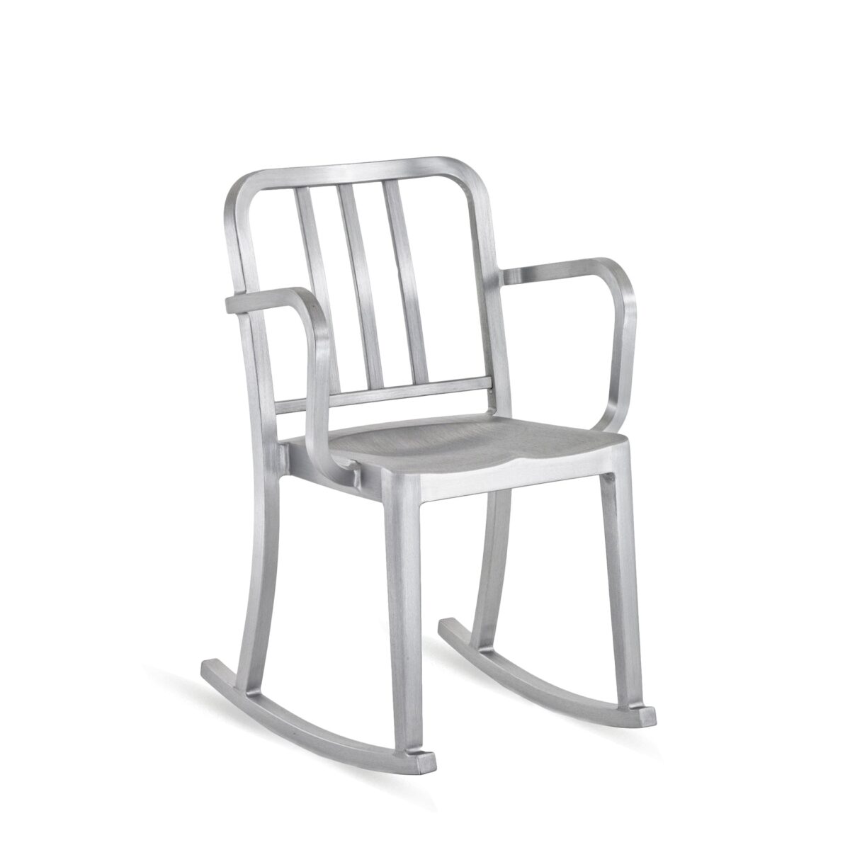 Sleek Heritage Rocking Chair with Arms by Philippe Starck, crafted by Emeco.