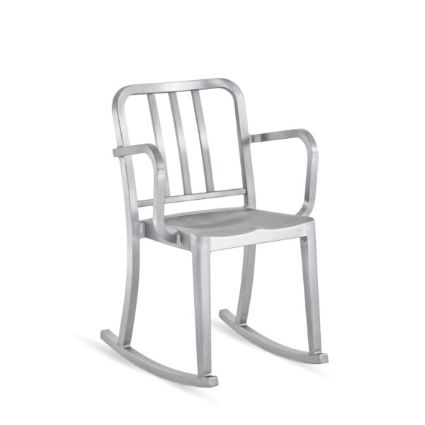 Sleek Heritage Rocking Chair with Arms by Philippe Starck, crafted by Emeco.