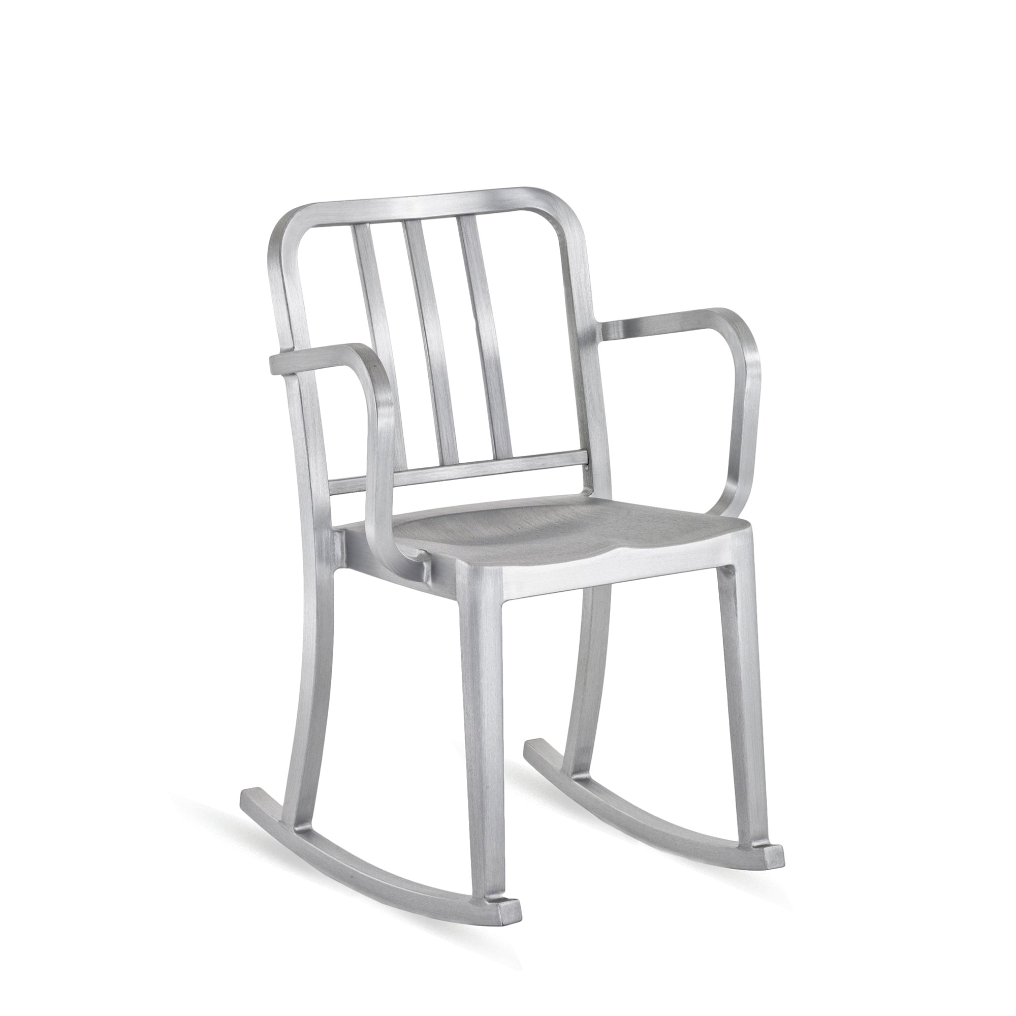 Sleek Heritage Rocking Chair with Arms by Philippe Starck, crafted by Emeco.