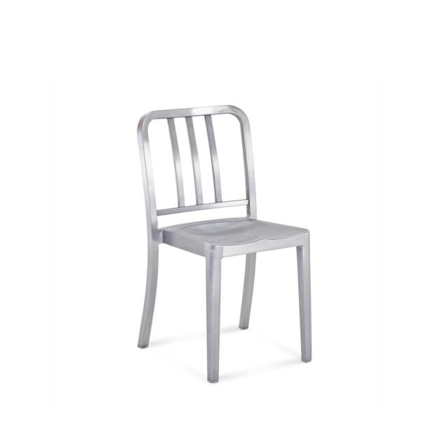 “Lightweight Heritage Chair by Philippe Starck with a high back and simple, elegant construction by Emeco.”