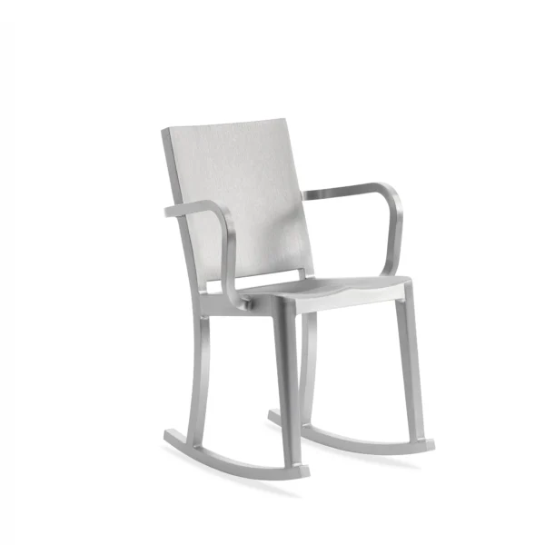 Hudson Rocking Chair with Arms by Emeco, offering comfort and style with a modern twist.
