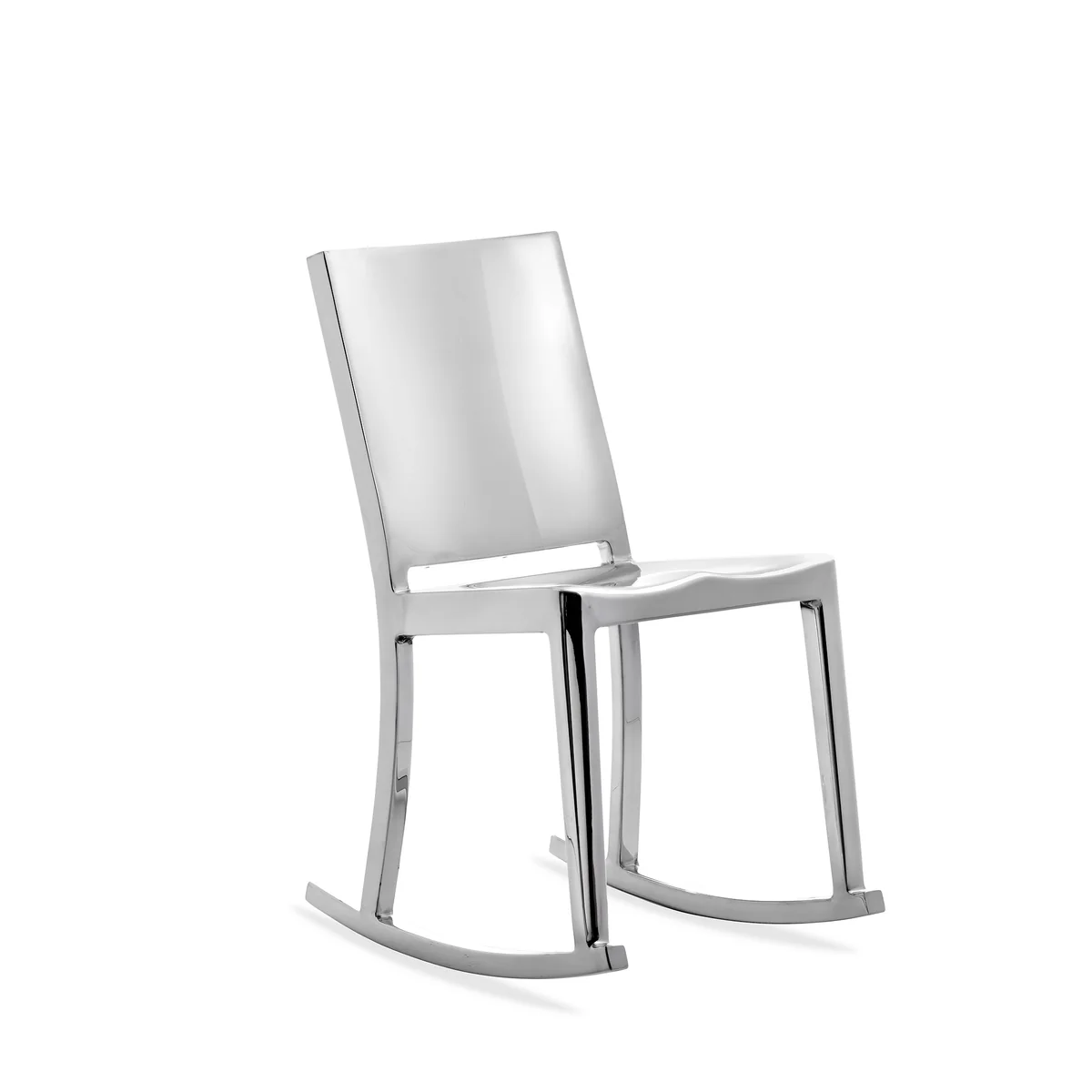 Hudson Rocking Chair by Emeco, a stylish and comfortable design with smooth rocking motion, perfect for adding a modern touch and relaxation to contemporary spaces.