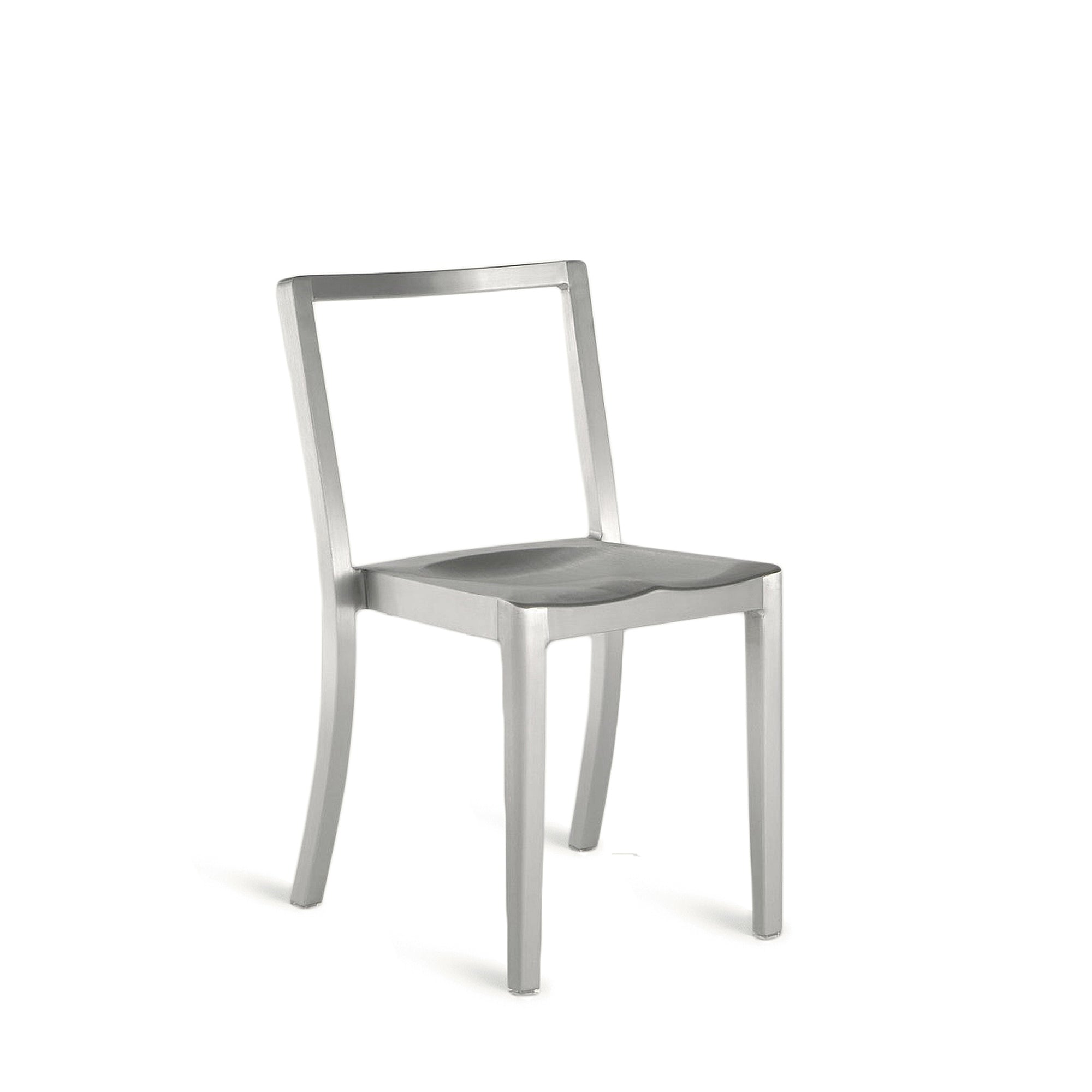 “Icon Chair by Philippe Starck for Emeco, crafted from recycled aluminum with a sleek, modern silhouette.”