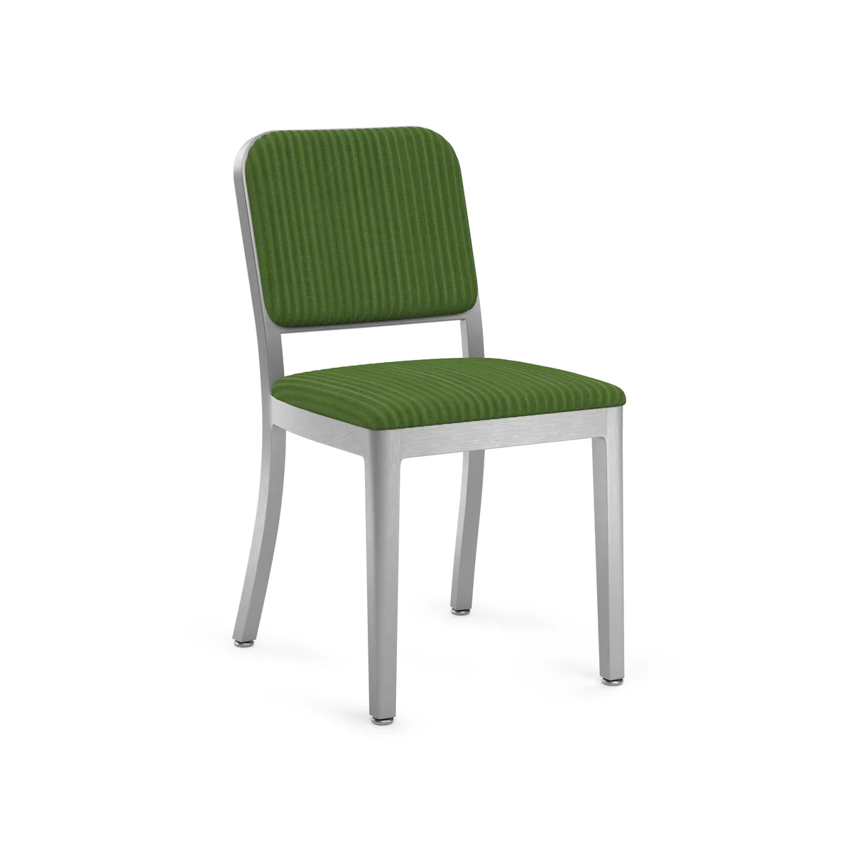 Navy Officer Side Chair by Emeco, a stylish and durable design with a sleek, modern frame, perfect for both residential and commercial spaces with a timeless appeal.